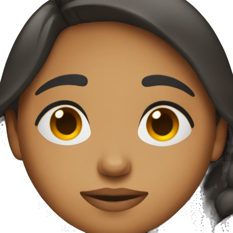 medium brown girl with black hair sleeping emoji