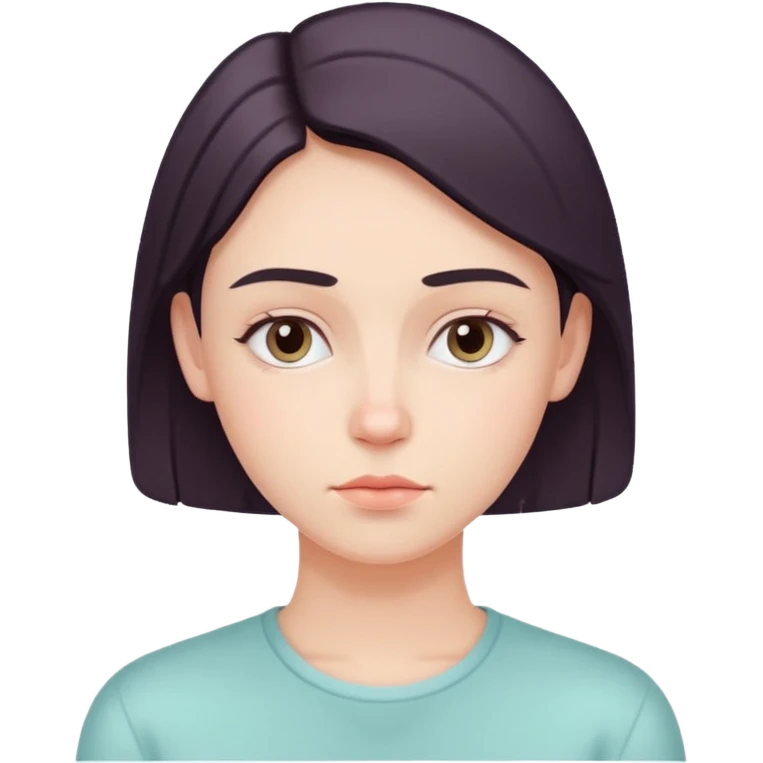 minimal flat emoji with mild tension,
slightly raised eyebrows,
thoughtful expression,
balanced emotion,
soft pastel tones,
modern health tracking app style,
transparent background,
vector illustration
 emoji