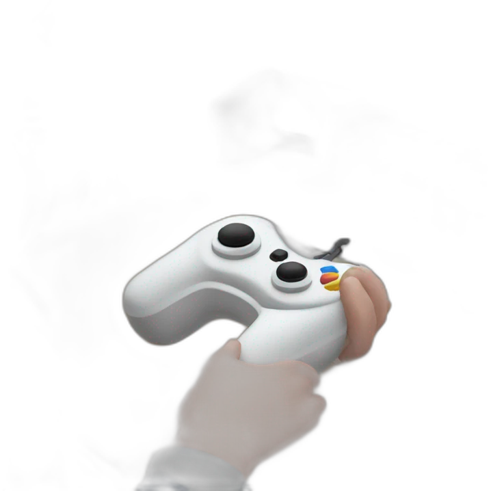 Student with gamepad playing game on macbook emoji