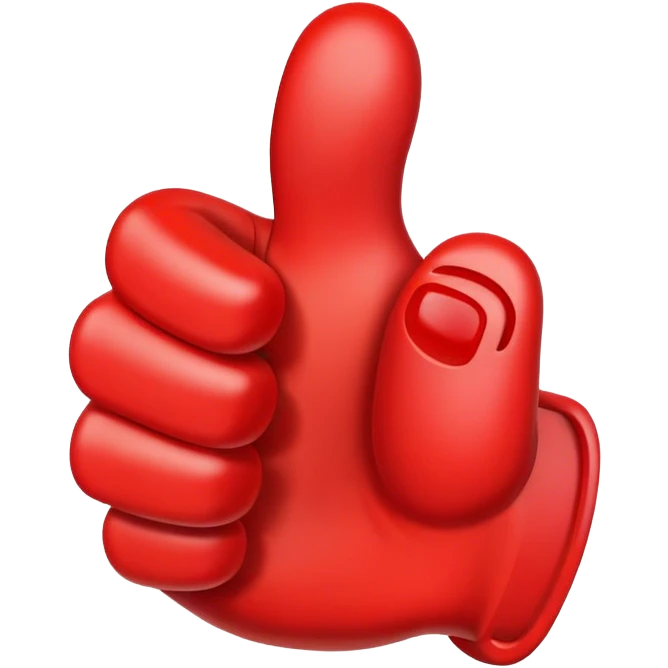 Red thumbs up emoji