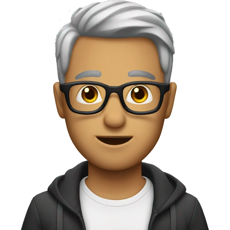 Men with glqss emoji