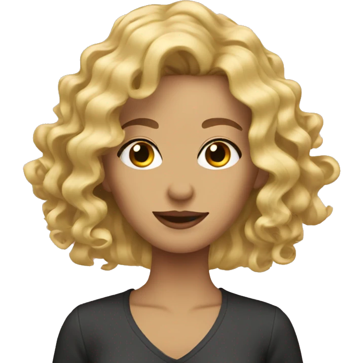 Wavy blonde hair  emoji
