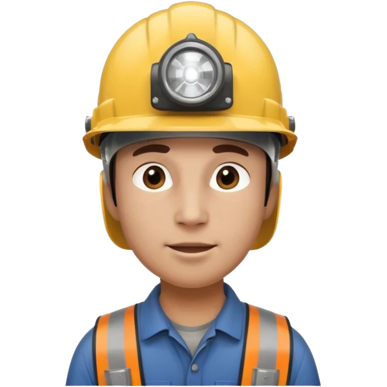 mole, drill, worker, helmet, headlamp emoji