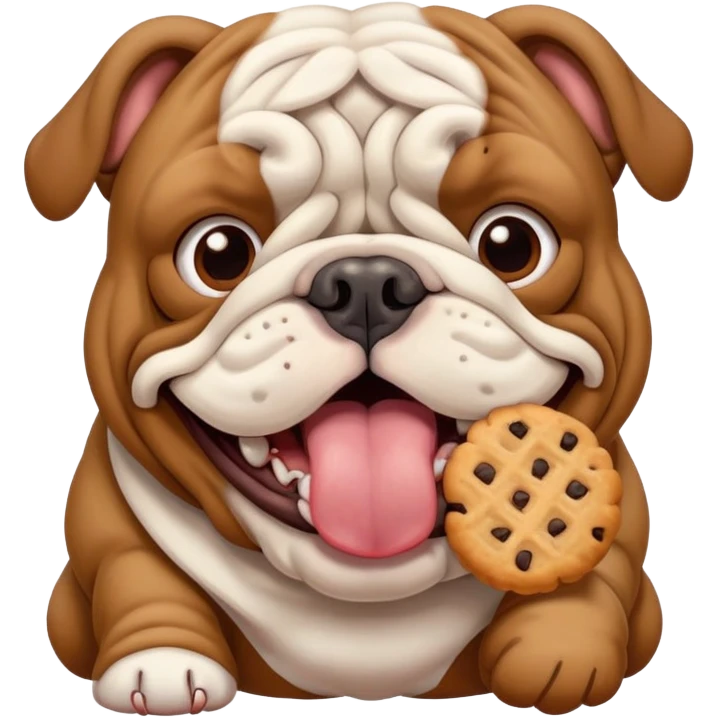 biscuit-eating bulldog lint licker emoji