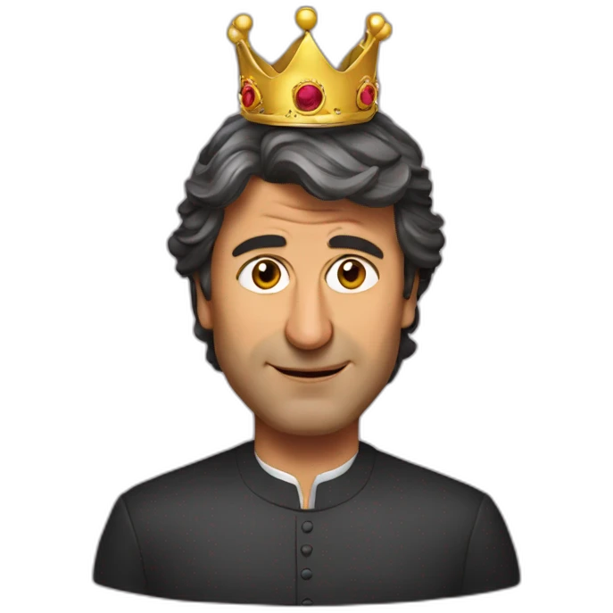 Imran khan with crown on his head emoji