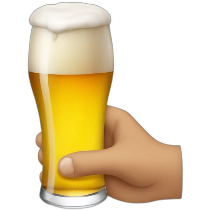 emoji con cerveza en la mano y fueguitos emoji
