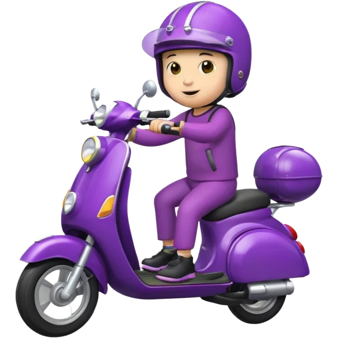 Eggplant on a scooter  emoji