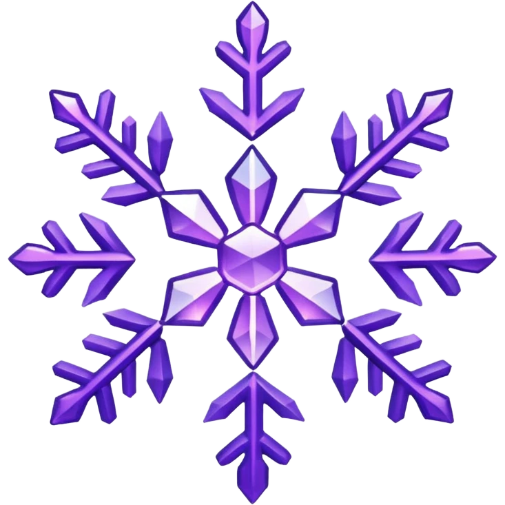 snowflake with violet color  emoji
