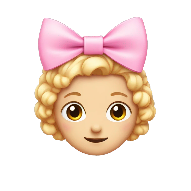 A cute pink bow emoji