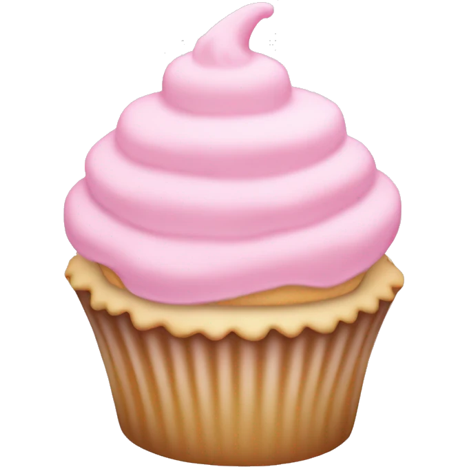 light pink frosted cupcake  emoji
