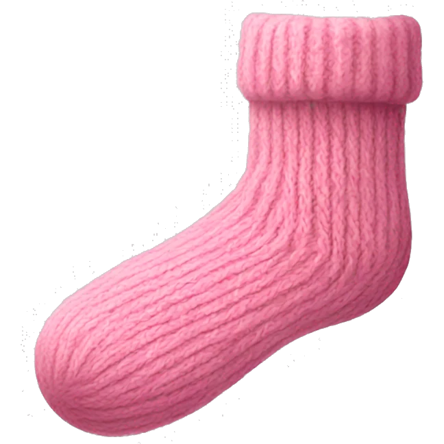 Pink wool sock  emoji