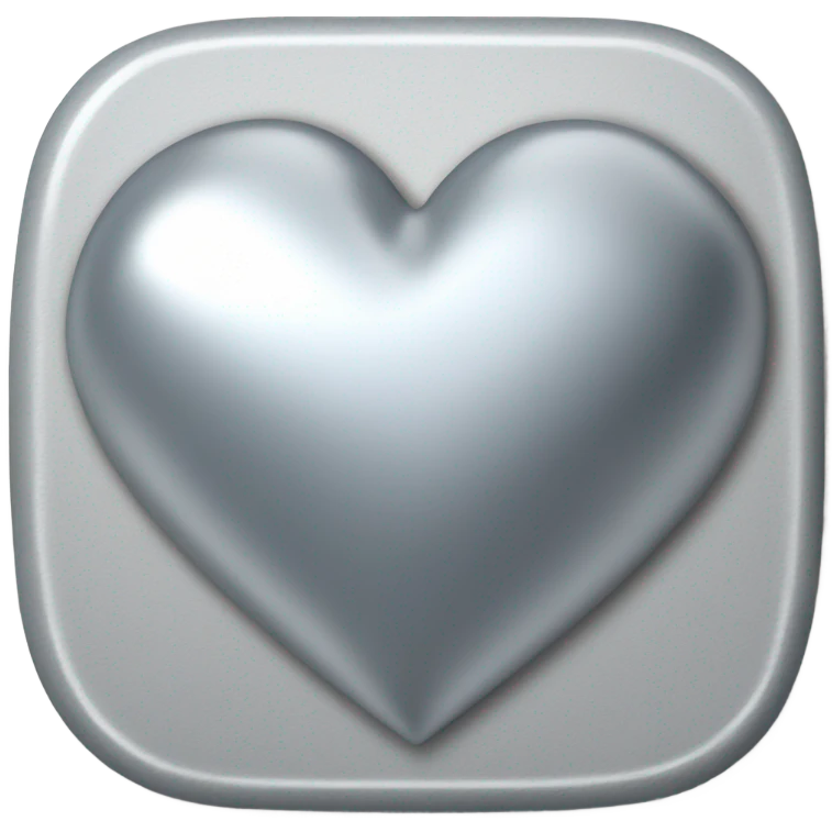 the empty Silver heart emoji