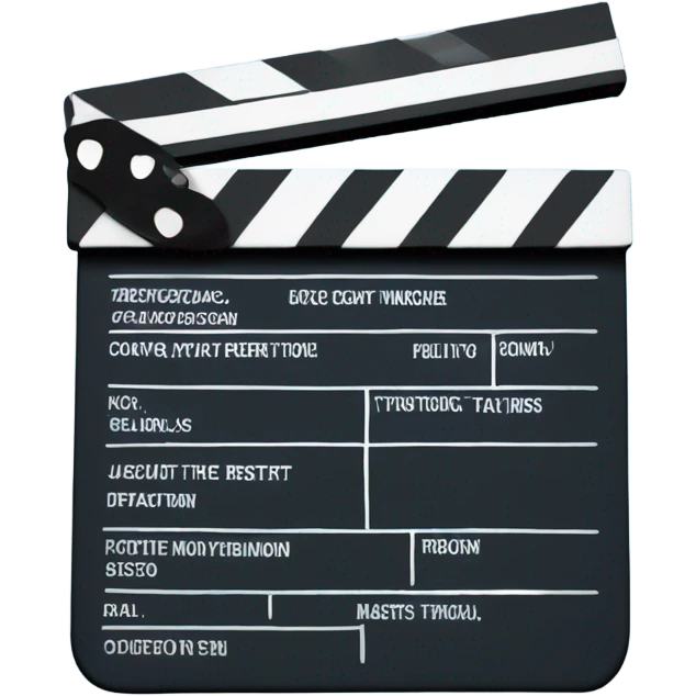 Blue clapperboard emoji