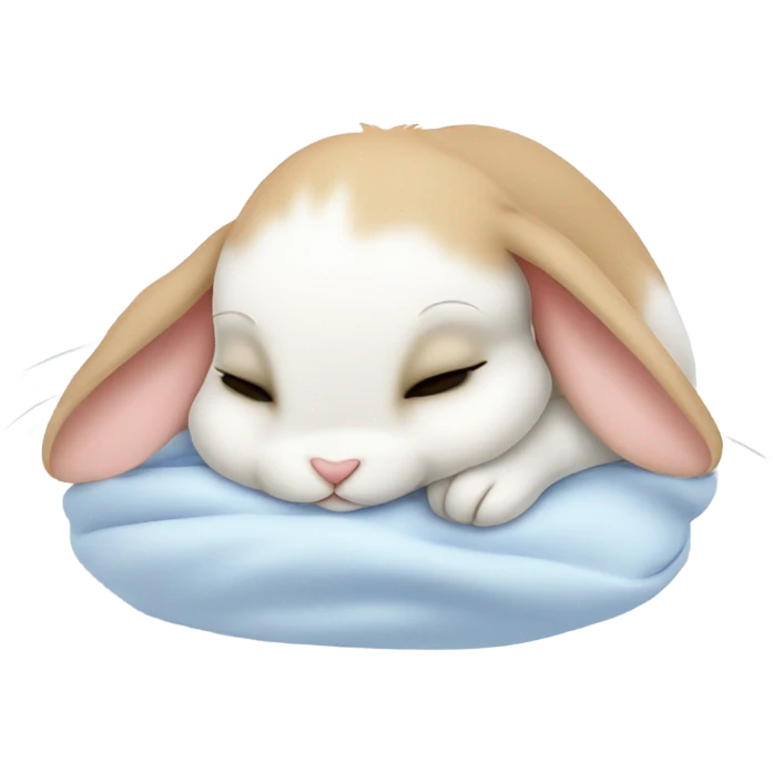 baby rabbit sleeping upside down emoji