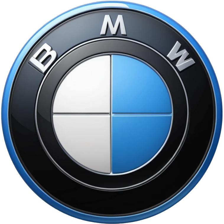 A BMW LOGO with correct colours in it diagonal blue emoji