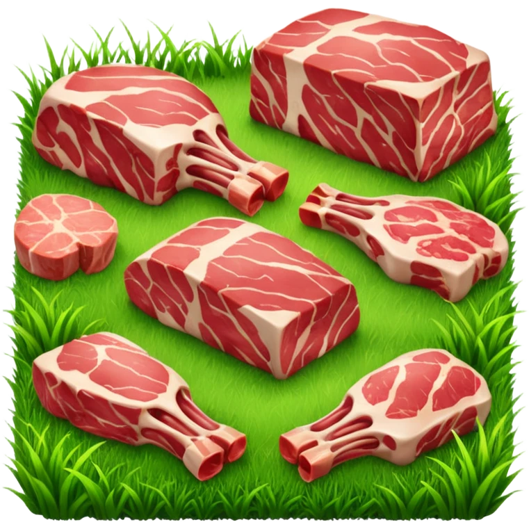 Мясные каркасы и светящаяся трава emoji