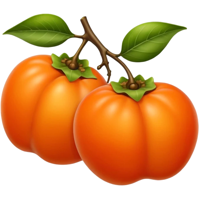 persimmon fruit smooth emoji