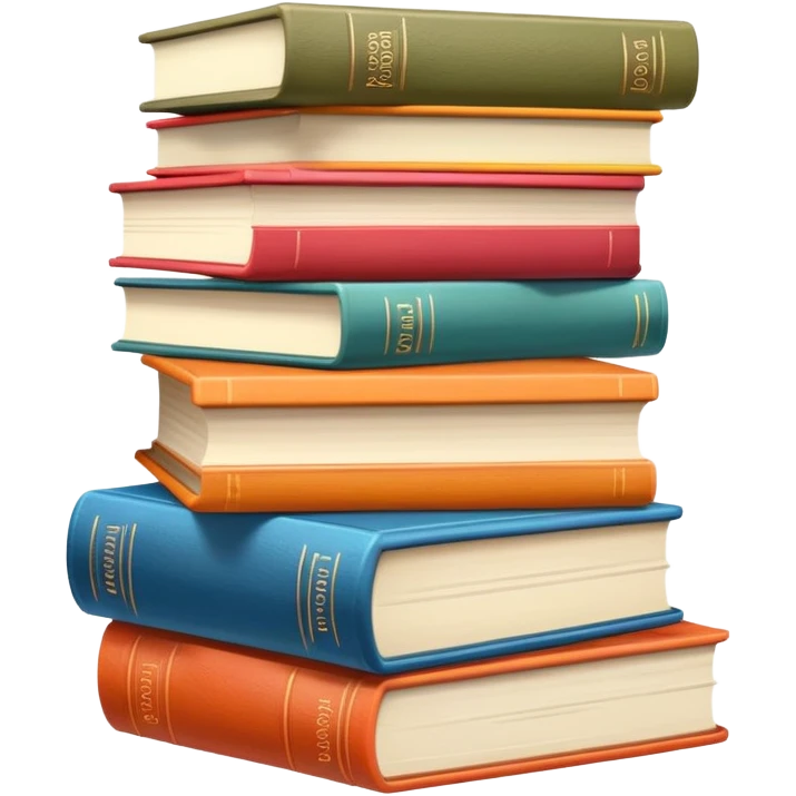 Stack of colorful books emoji