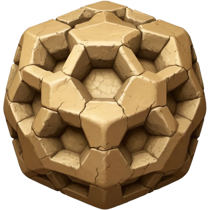 american-beije-intricate-stone-age-rocky-crusted-dodecahedron-shaped emoji