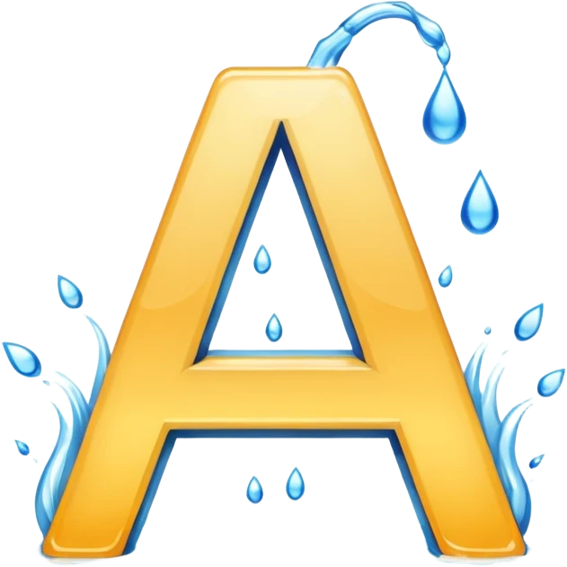 the letter V made out of water emoji