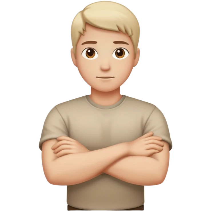Closed gesture with hands crossed emoji