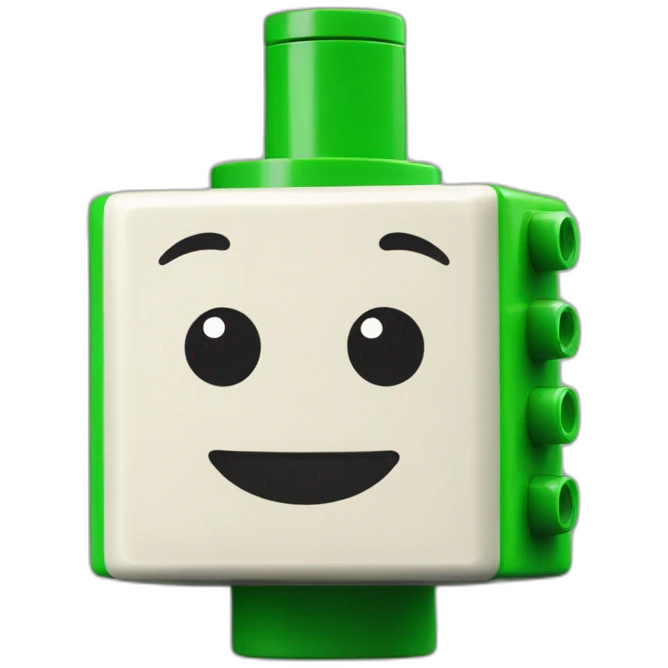green lego block emoji
