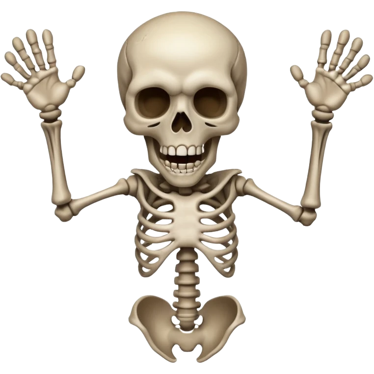 Raging skeleton emoji