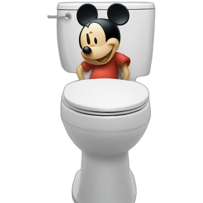 Mickey sur toilettes emoji