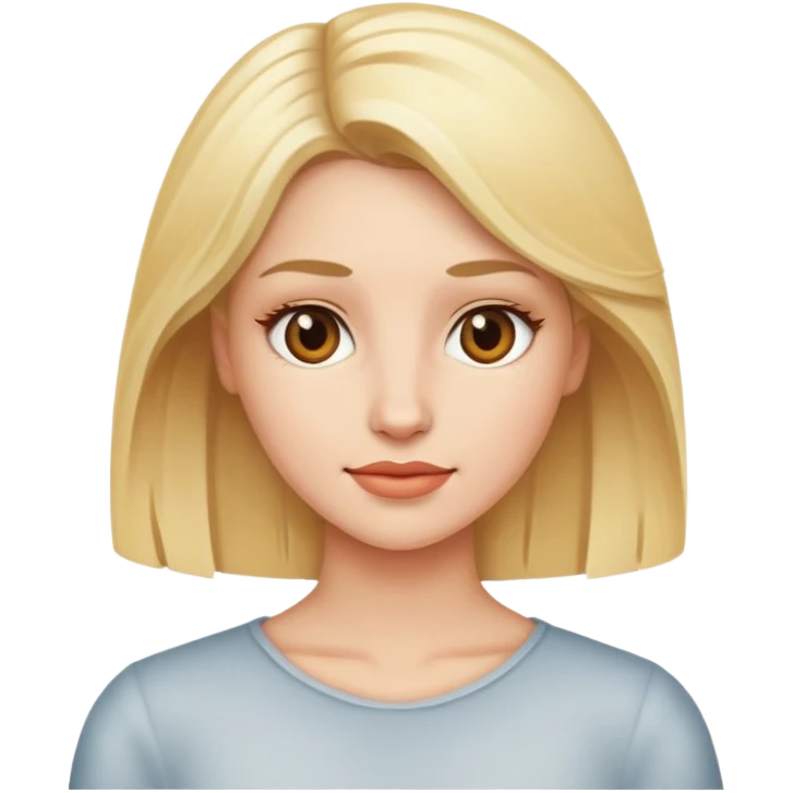 Blonde hair beauty portrait emoji