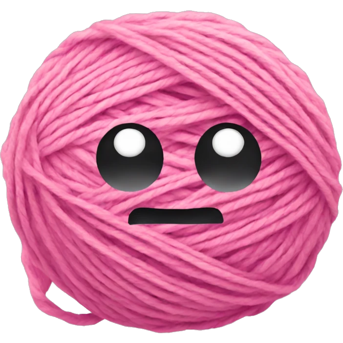 Pink yarn emoji skein  emoji