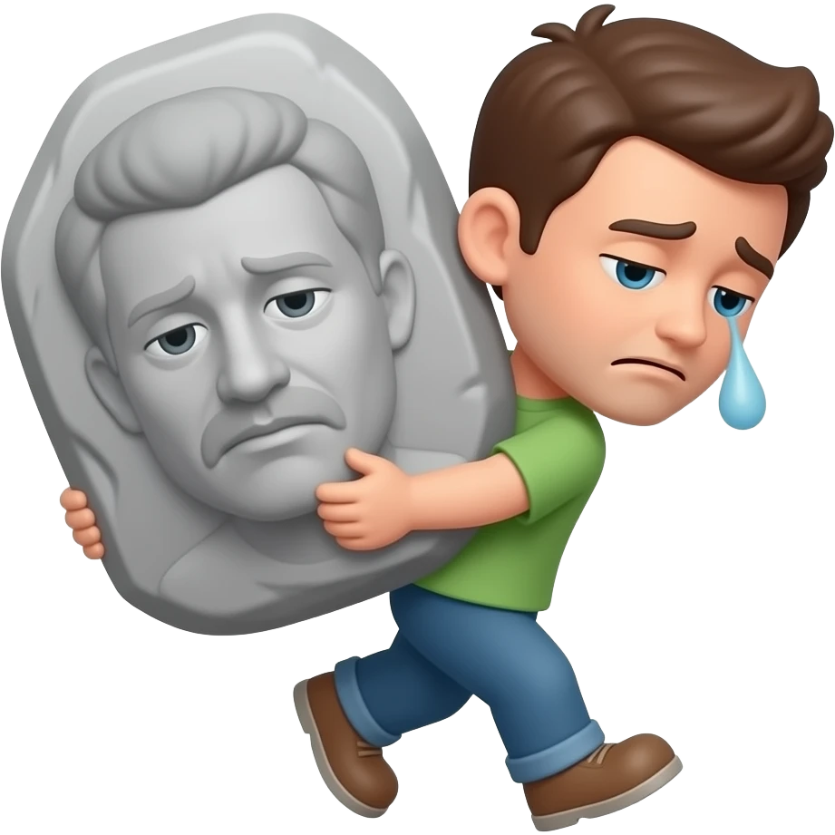 Несет камень устал emoji