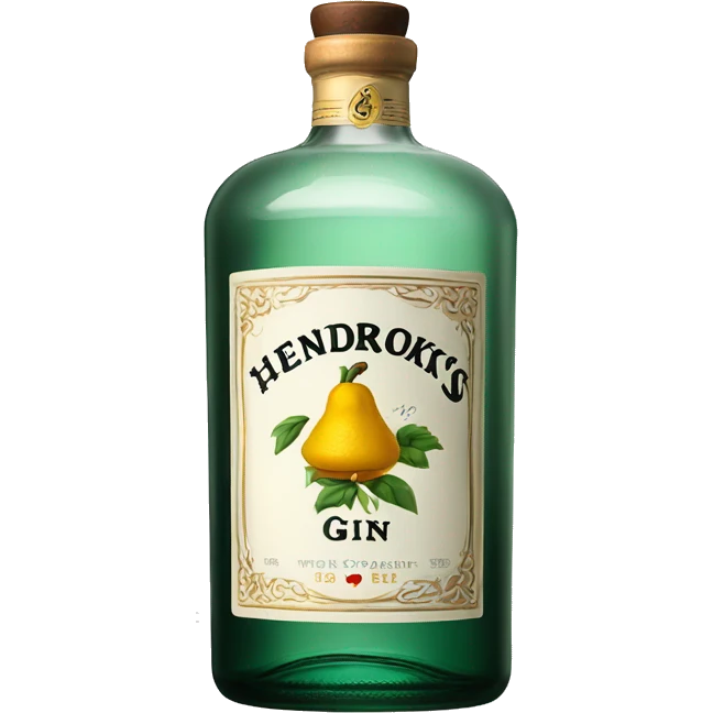 hendricks’s gin bottle emoji
