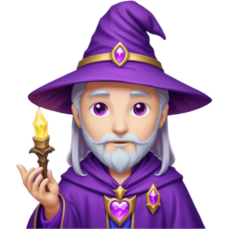 wizard fantasy purple heart emoji