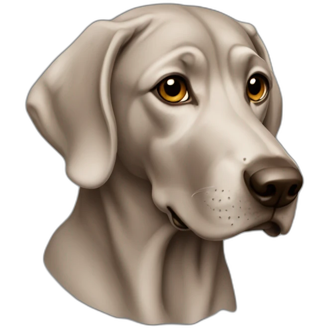 weimaranner brown female emoji