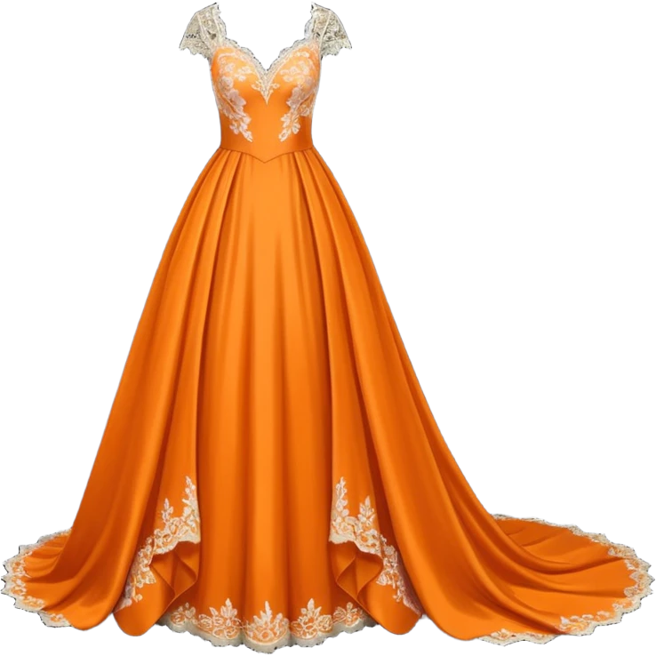 orange wedding dress emoji