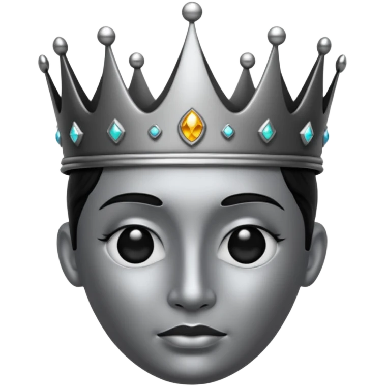 the black crown has a face emoji