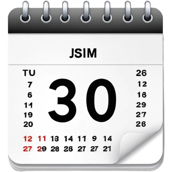 calendar with 36 number emoji