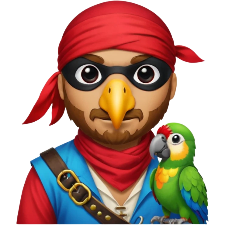 pirate and parrot emoji