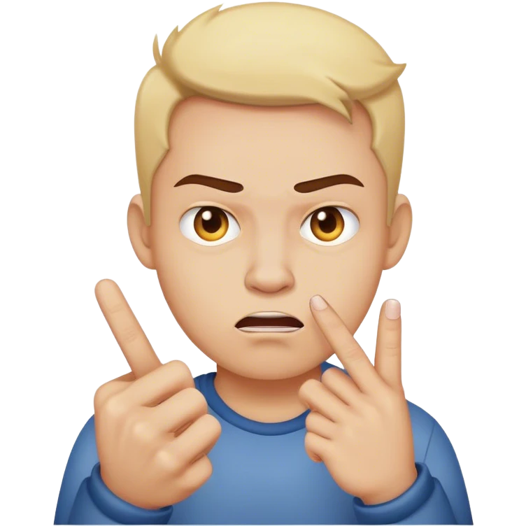 mad face holding up the middle finger  emoji