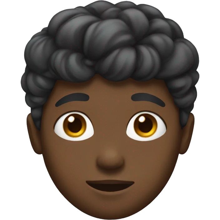 black boy with a bow on his head emoji