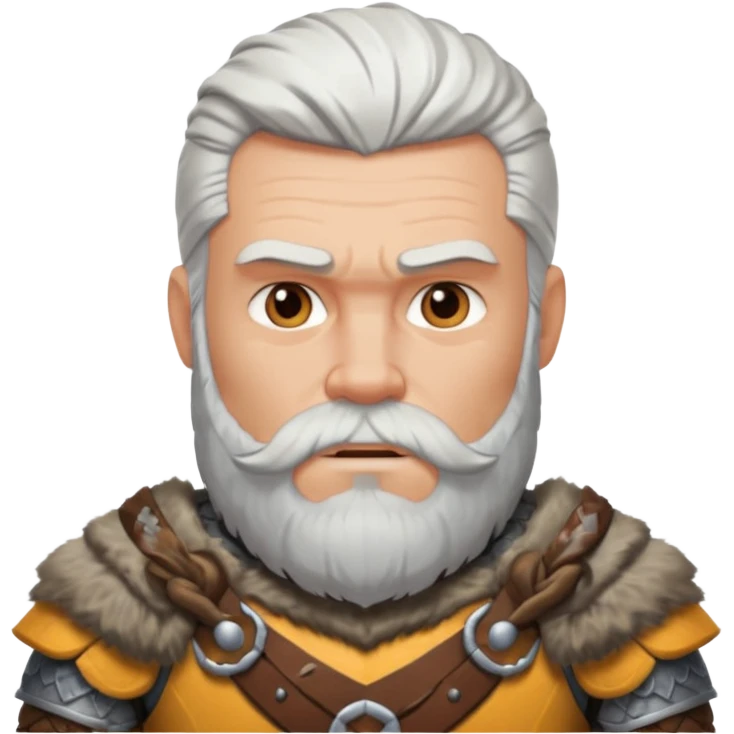 bearded Vikings with white hair emoji