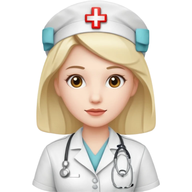 nurse wearing white uniform emoji
