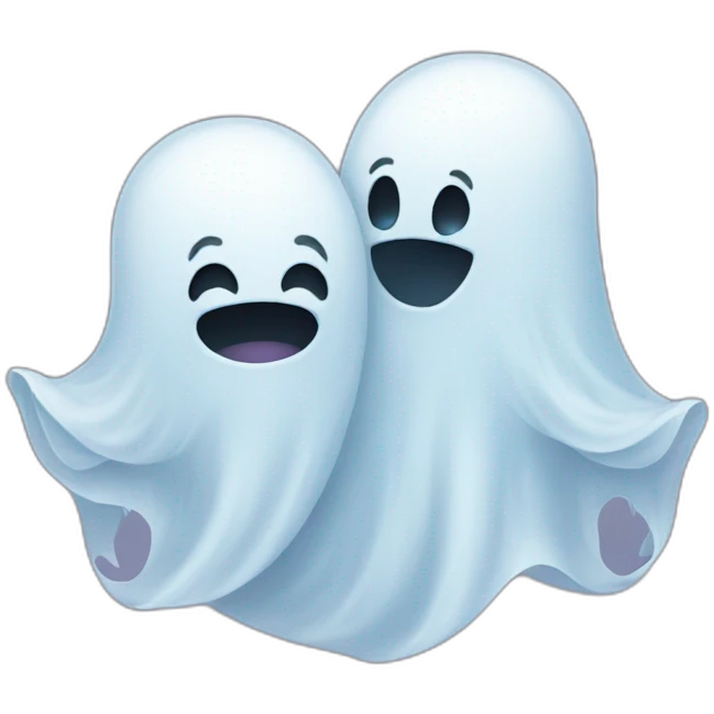 two ghosts hugs emoji