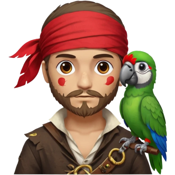 pirate and parrot emoji