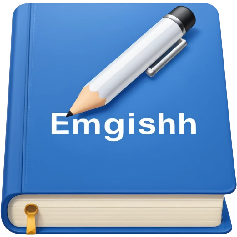 A textbook for studying English language emoji