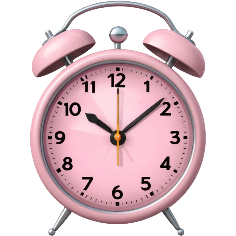Please make me an alarm clock that will show six o'clock in the morning and make it in the style of ios 18.1 and aesthetic and the color is light pink emoji