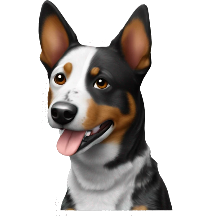 Australian cattle dog black and white emoji