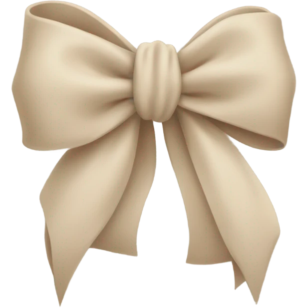 Beige bow emoji