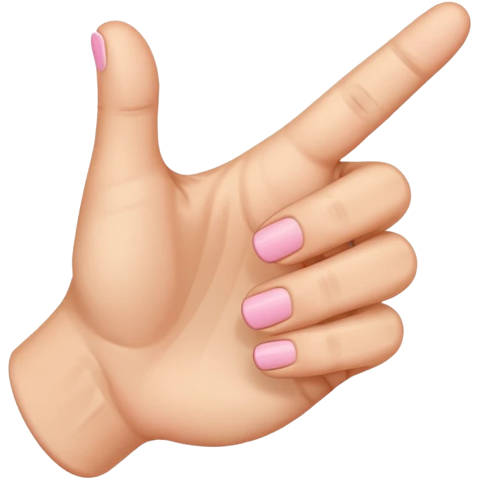right hand, pinky finger out, other fingers in a fist, no accessories, plain background, system emoji style emoji