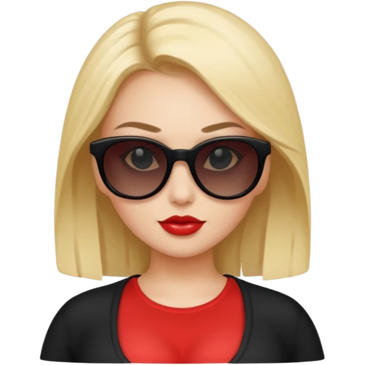 girl naked big boobs with sunglasses black emoji